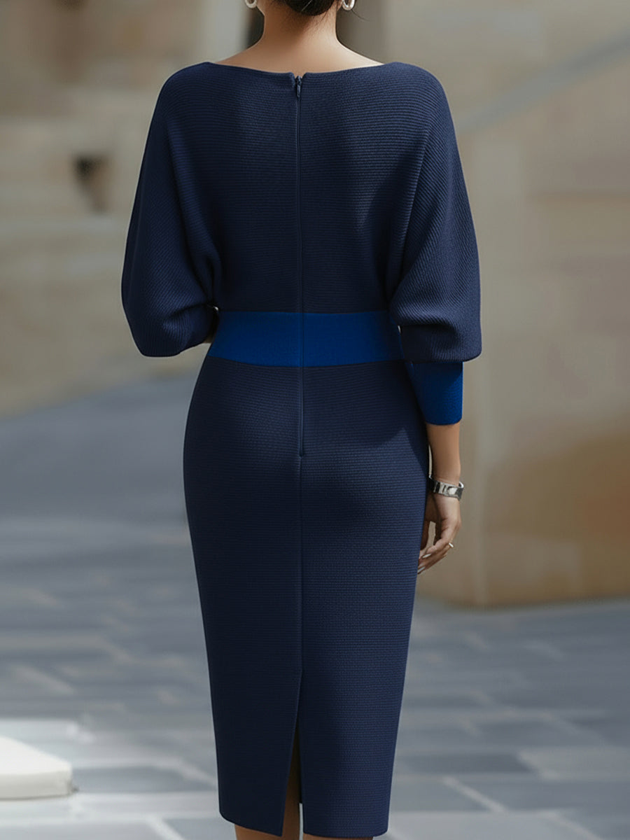 Women’s Draped Batwing Midi Dress