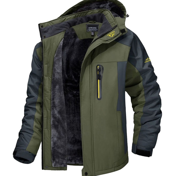 Men’s Fleece-Lined Hooded Winter Jacket