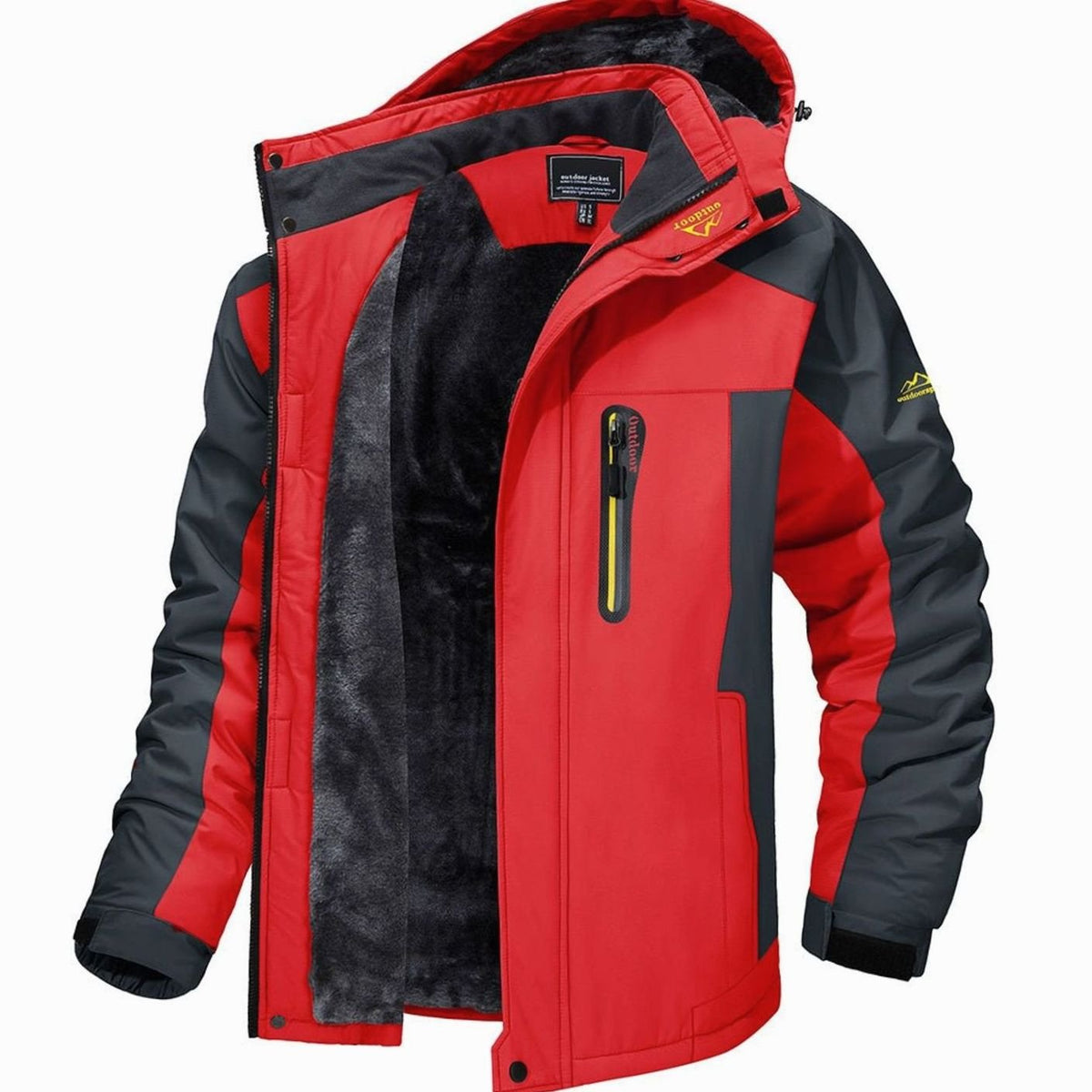 Men’s Fleece-Lined Hooded Winter Jacket