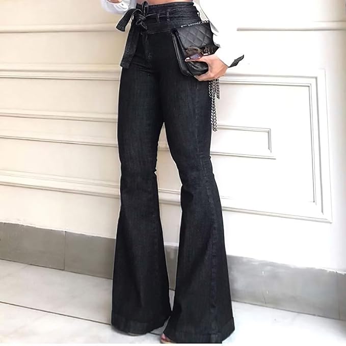 Women’s High-Waist Wide-Leg Flare Jeans